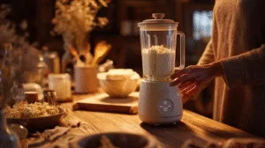 Blending cottage cheese for cottage cheese bagels