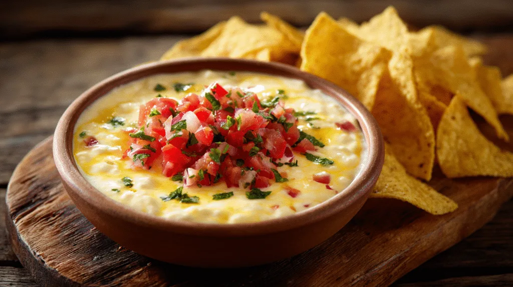 Cottage Cheese Queso Recipe, High‑Protein & Healthy Tex‑Mex Dip Cottage Cheese Queso Bowl of cottage cheese queso with pico de gallo and tortilla chips