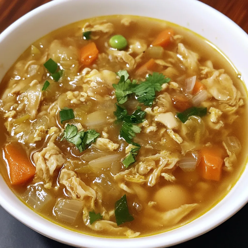 Egg Roll Soup Recipe – The Ultimate Low-Carb Comfort You Need Now Egg Roll Soup Egg roll soup with cilantro, carrots, and green peas
