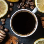 Ingredients for a weight loss coffee with lemon recipe