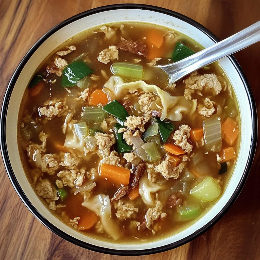 Egg Roll Soup Recipe – The Ultimate Low-Carb Comfort You Need Now Egg Roll Soup Egg roll soup with celery, carrots, and green onions