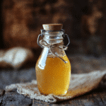 Homemade apple cider vinegar in a glass jar with fresh apples. Best Homemade Weight Loss Drinks