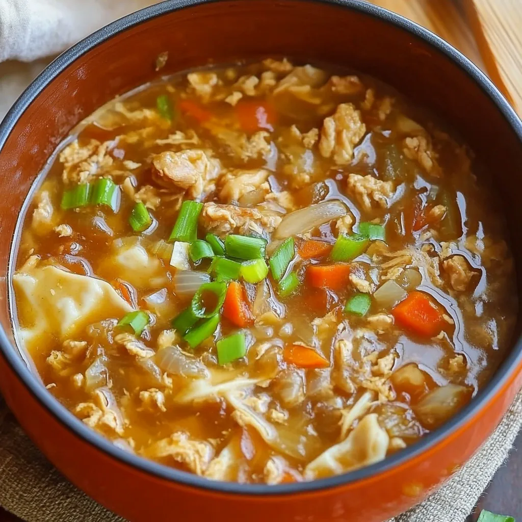 Egg Roll Soup Recipe – The Ultimate Low-Carb Comfort You Need Now Egg Roll Soup Low-carb egg roll soup with green onions and carrots