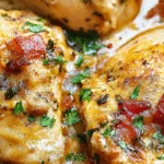 Steamy marry me chicken in a crock pot with creamy sauce