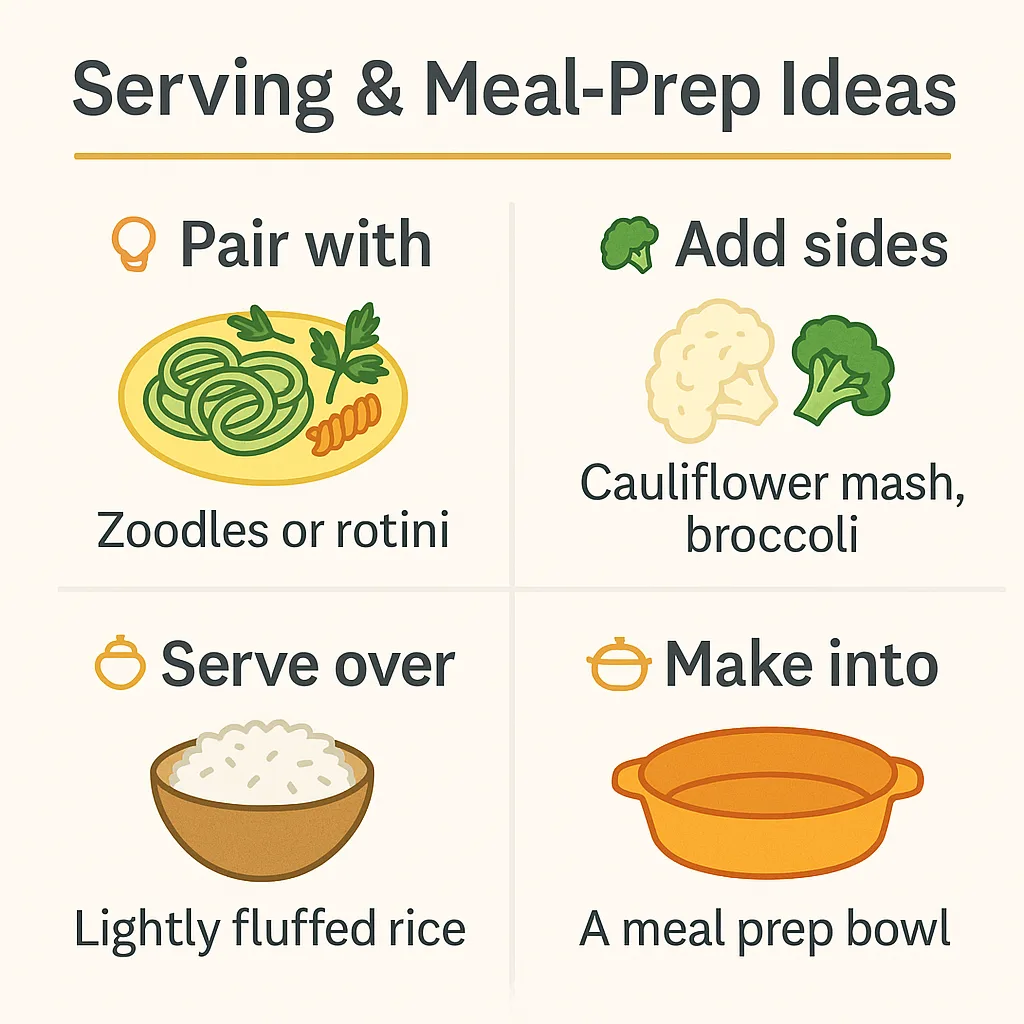 Fall-in-Love Marry Me Chicken Crock Pot – The Ultimate Comfort Food Marry Me Chicken Crock Pot Graphic showing serving and meal-prep ideas for crock pot marry me chicken