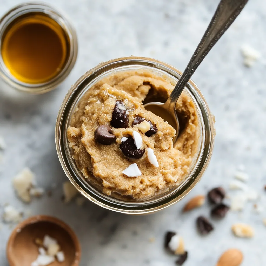 The Secret’s Out: Healthy Edible Cookie Dough Is Your New Favorite Guilt-Free Fix Healthy Edible Cookie Dough Single-serve jar of vegan healthy edible cookie dough
