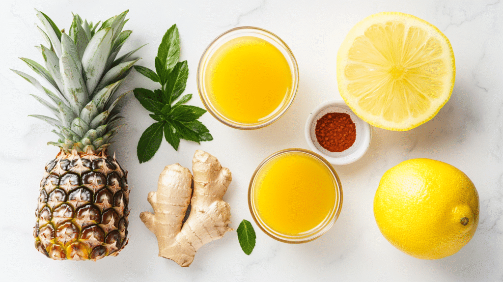 Pineapple ACV Fat-Burning Morning Shot Pineapple ACV Ingredients for pineapple ACV fat-burning shot