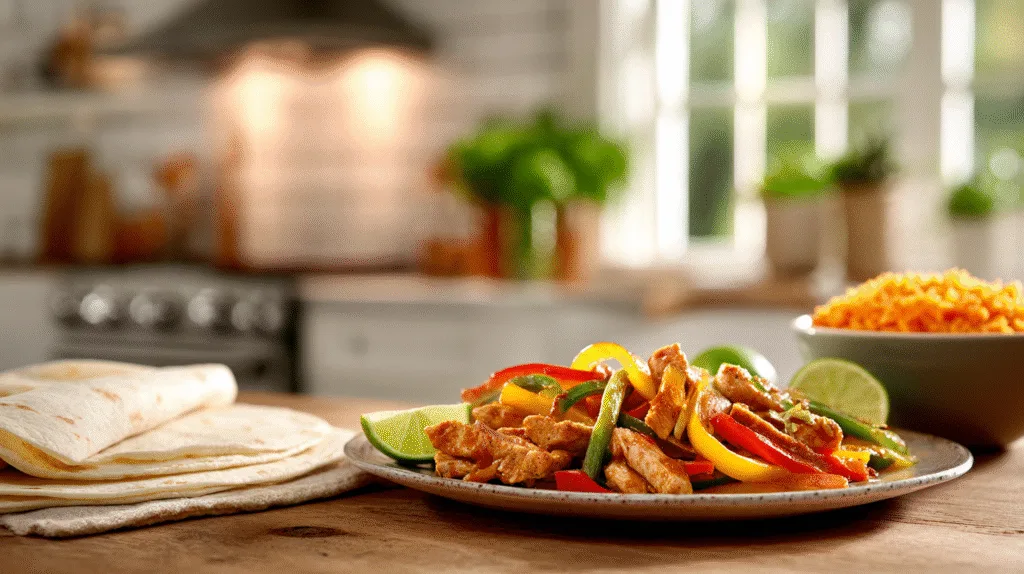 Frozen Chicken Fajitas: The Ultimate Guide to Easy, Flavorful Meals frozen chicken fajitas Delicious homemade frozen chicken fajitas served with tortillas and cilantro lime rice in a modern kitchen