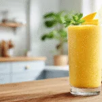 Final Mango Coconut Water Smoothie Served in Glass