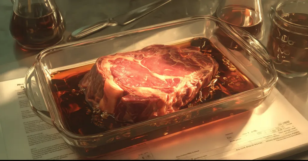 Ribeye in coffee marinade