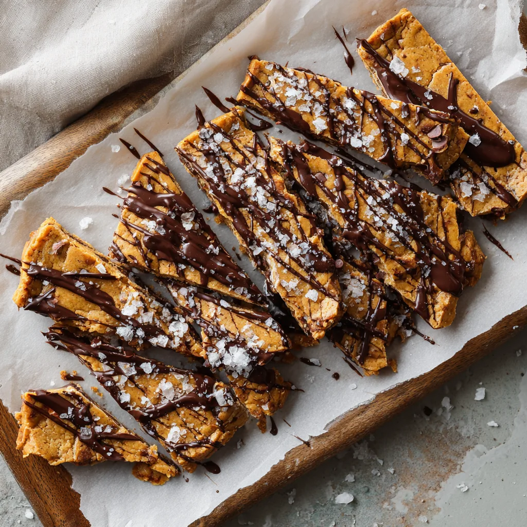 The Ultimate High-Protein Cookie Dough Bark for Healthy Snack Cravings Protein Cookie Dough Bark Crunchy peanut chocolate protein bark with sea salt