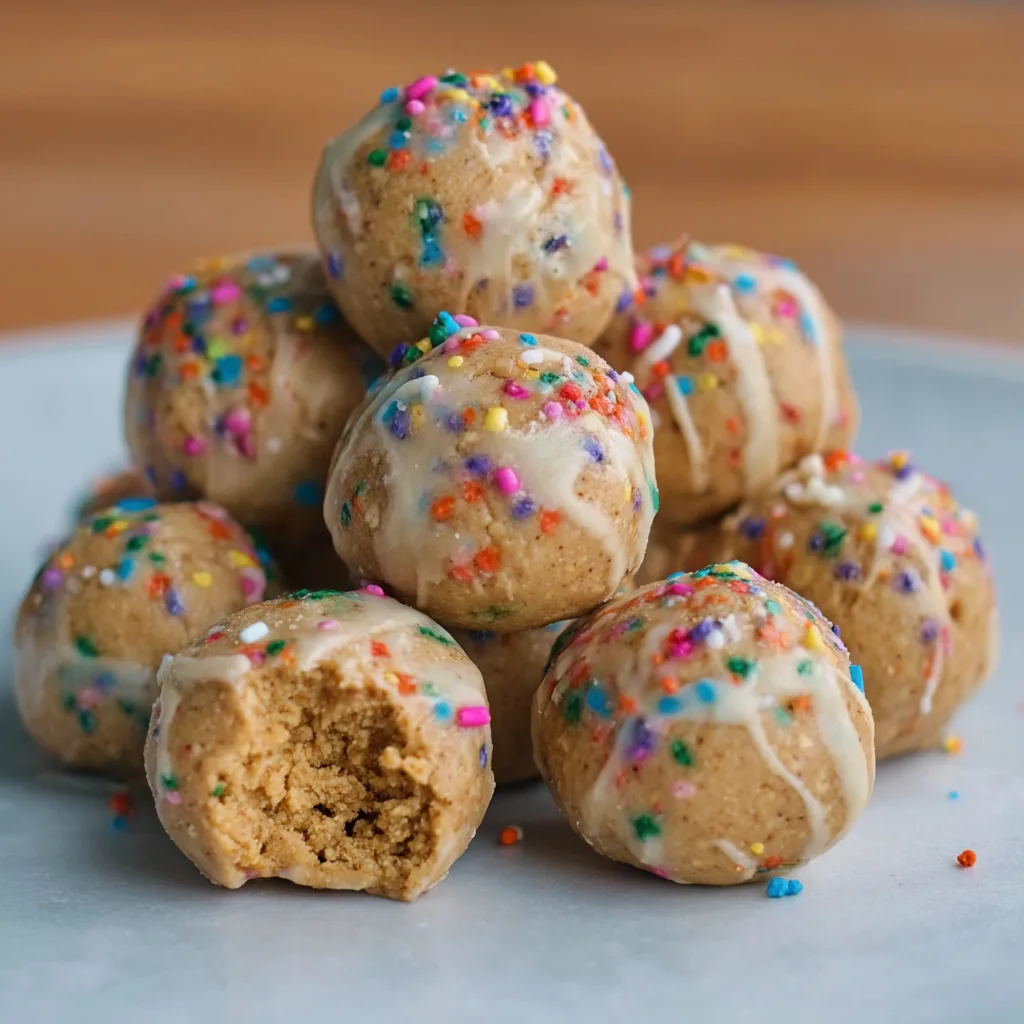 Birthday Cake Protein Balls Recipe: Easy, Fun, Protein‑Rich Snack Birthday Cake Protein Balls Bite-sized protein balls with frosting drizzle and sprinkles on a clean plate