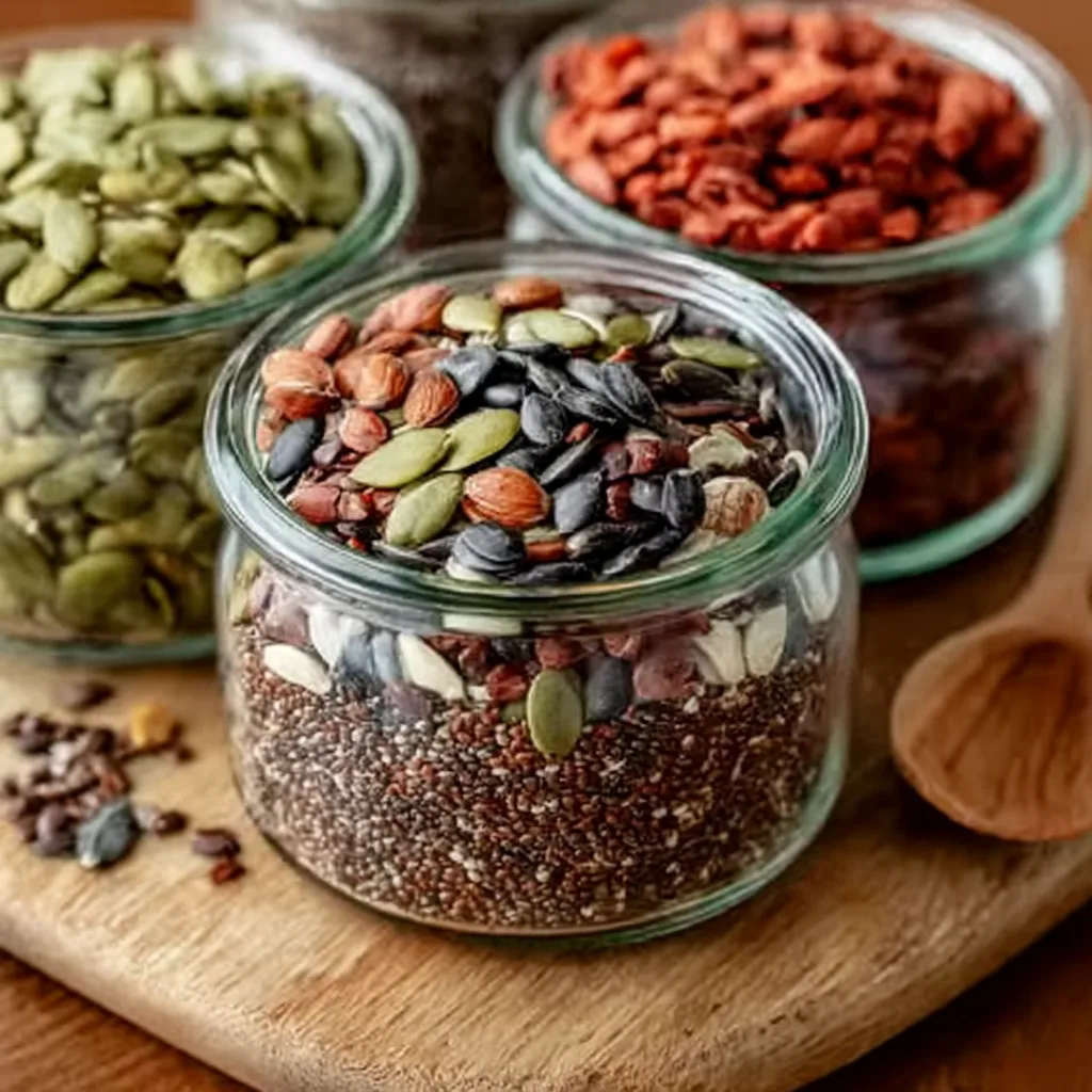 The Ultimate Bariatric Seed Recipe – Tasty, Easy, and Weight Loss-Boosting! Bariatric Seed Recipe Bariatric Seed Recipe: Pumpkin seeds and goji berries in a mason jar