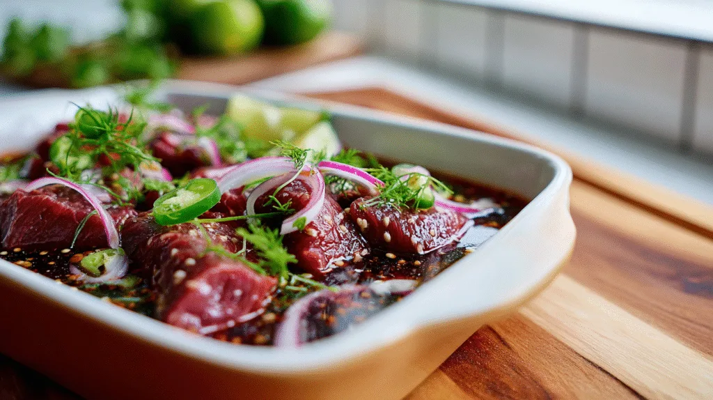 Vietnamese Beef Salad Recipe - High Protein & Gluten-Free Vietnamese Beef Salad Vietnamese Beef Salad hanger steak marinated in lime and fish sauce