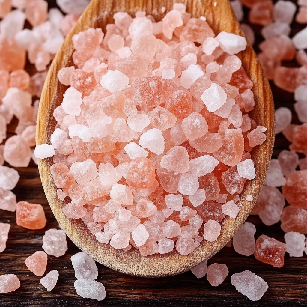 Salt and Ice Weight Loss Recipe: A Powerful Morning Ritual to Detox & Slim Down Salt and Ice Weight Loss Recipe Wooden spoon filled with Himalayan pink salt