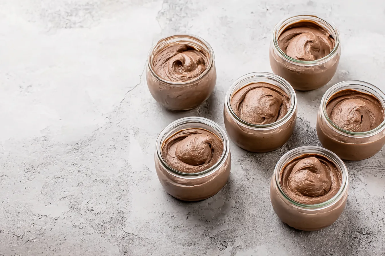 Cottage cheese dessert being portioned into small dessert bowls