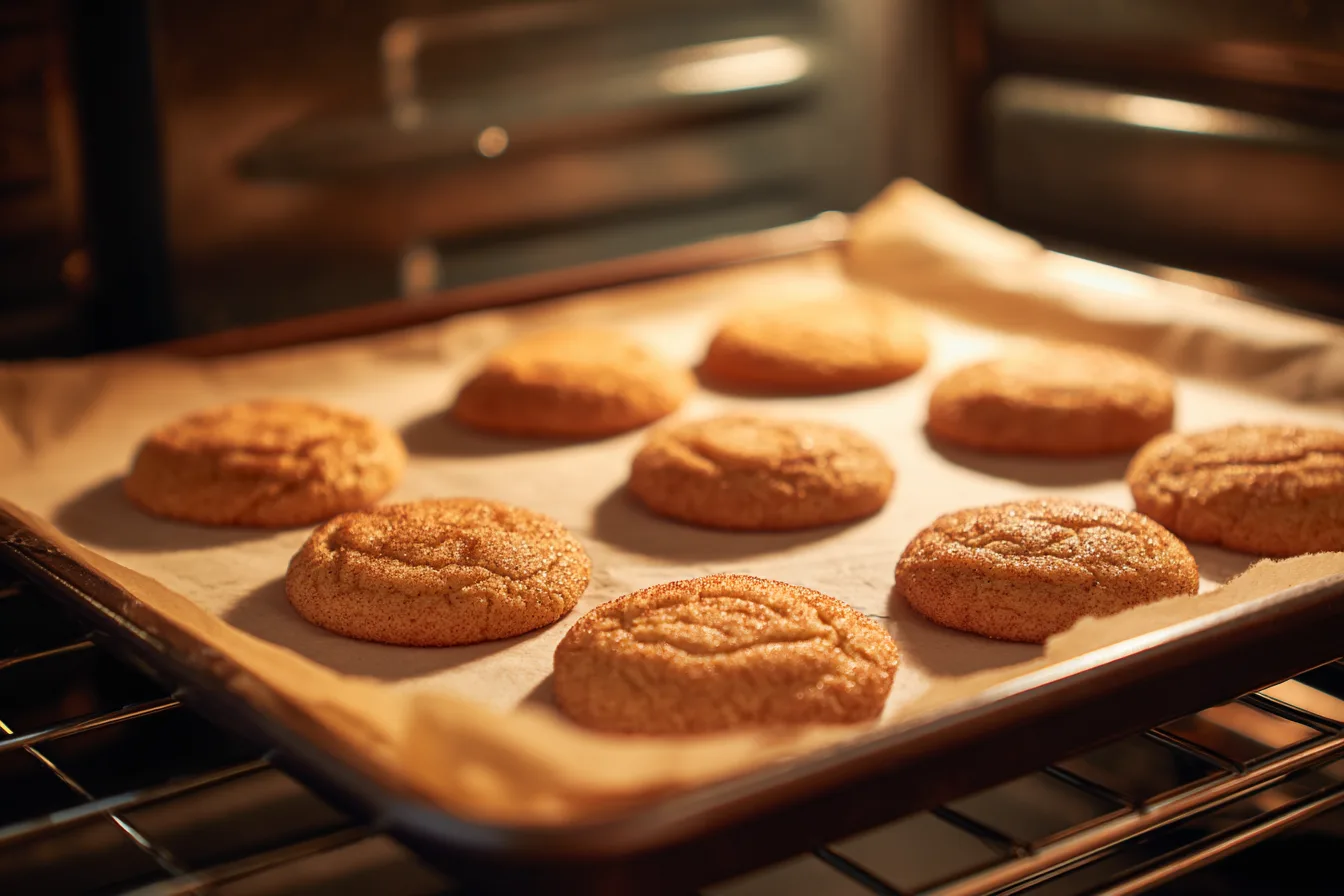 Baking brown butter snickerdoodles on sheet tray