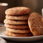 final plate of brown butter snickerdoodles ready to serve