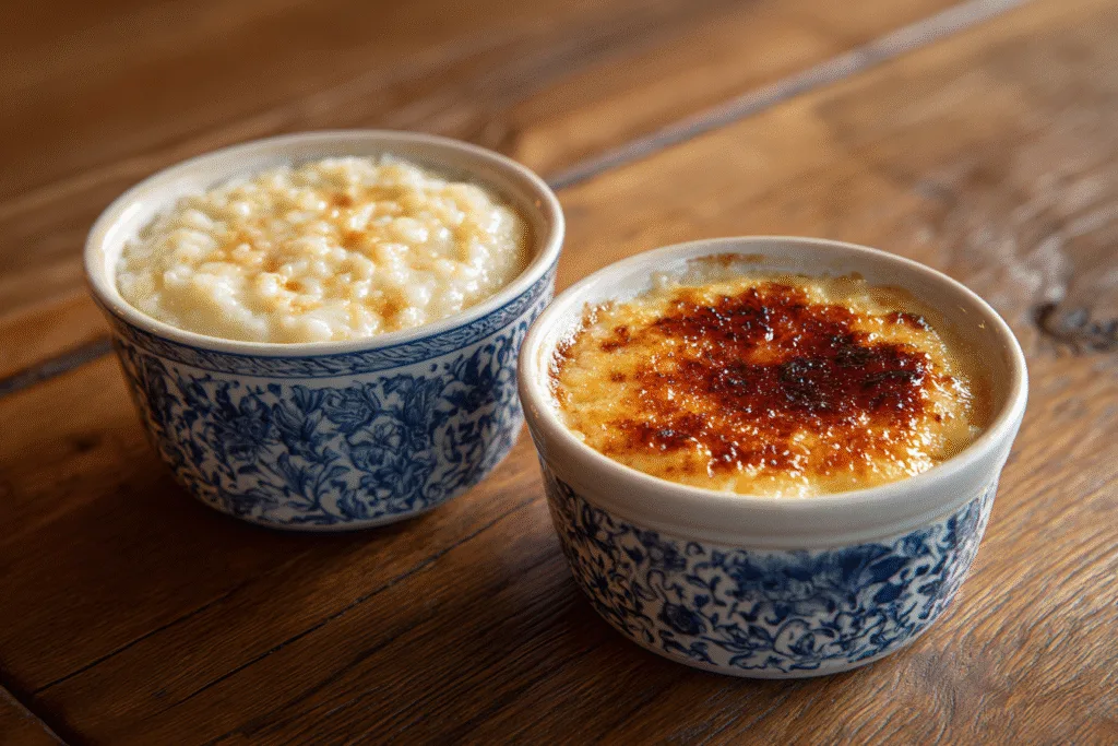 Comparison of stovetop and baked rice pudding